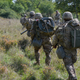 Paratroopers of the 1st Battalion, 503rd Airborne during exercise Saber Junction, 2018. Note 60mm mortar base plate.